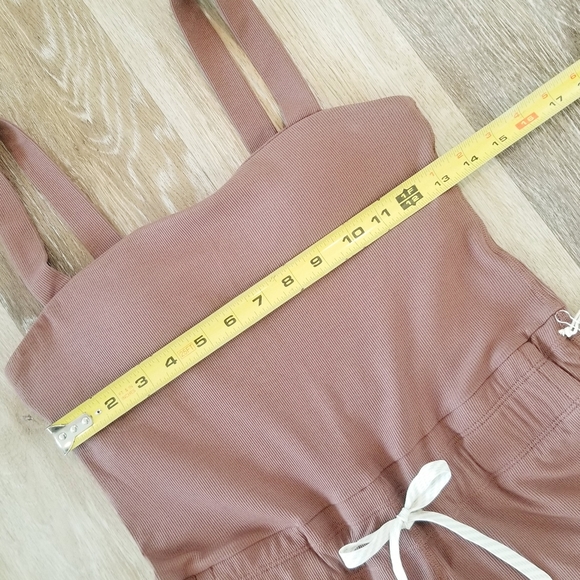 Vuori Mudra Jumpsuit Women's Ribbed Drawstring Pockets Athleisure Hazelnut - Picture 8 of 13